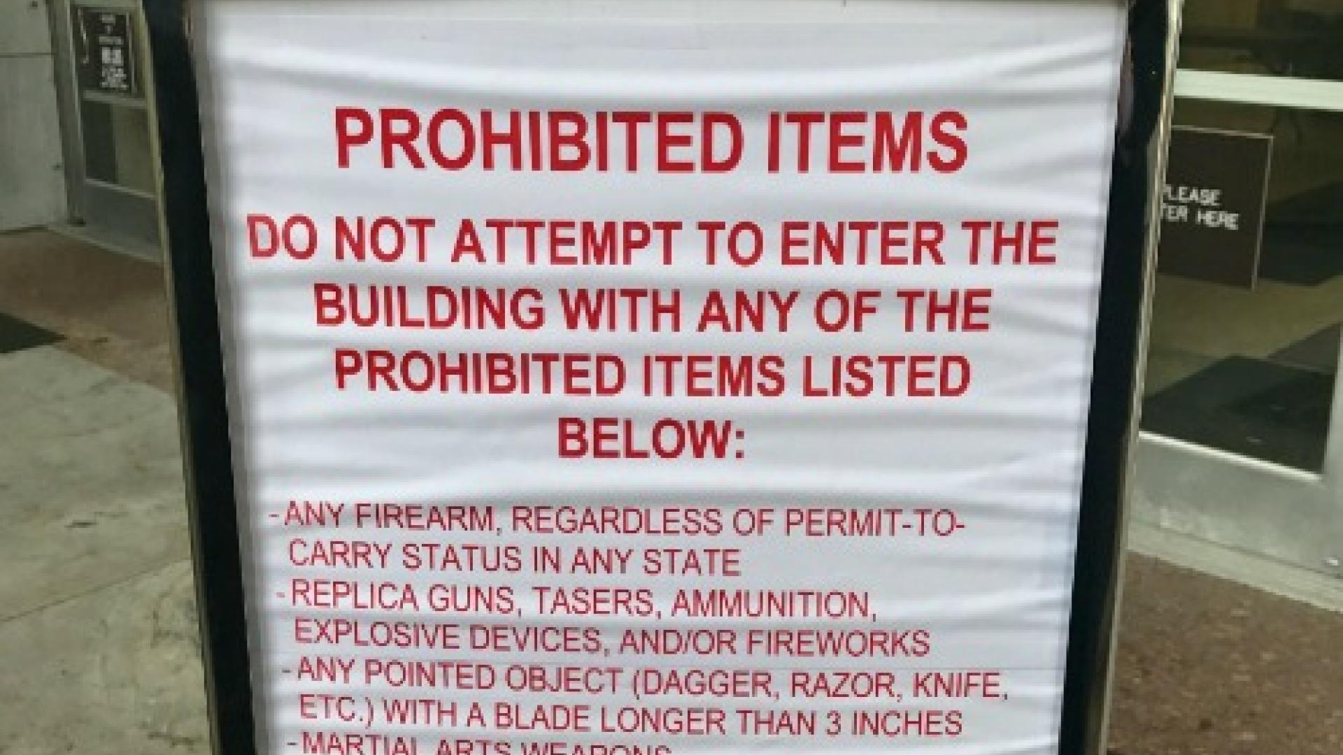 Sign Barring Firearms on Capitol Complex (edit) 